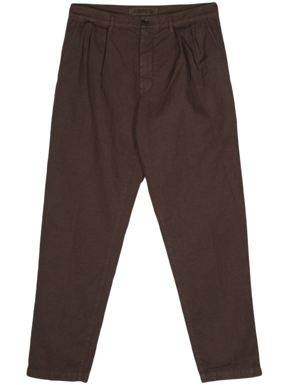 ASPESI dart-detailing tapered trousers - Brown von ASPESI