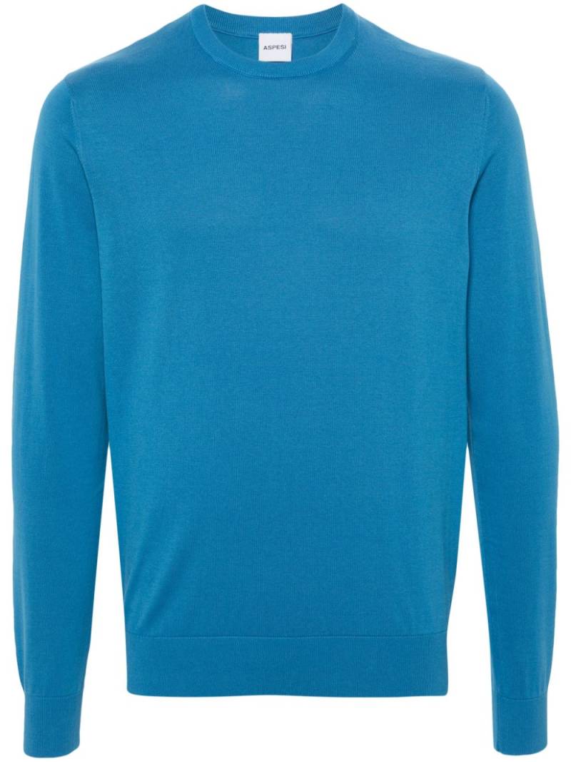 ASPESI fine-knit cotton jumper - Blue von ASPESI