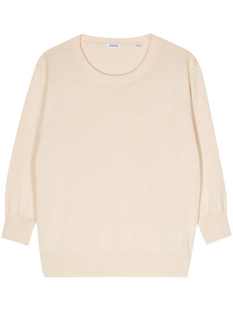 ASPESI fine-knit cotton jumper - Neutrals von ASPESI