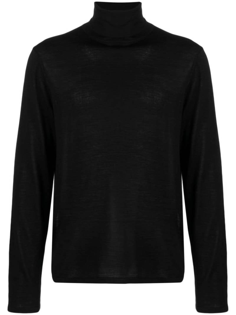 ASPESI fine-knit wool blend roll-neck jumper - Black von ASPESI