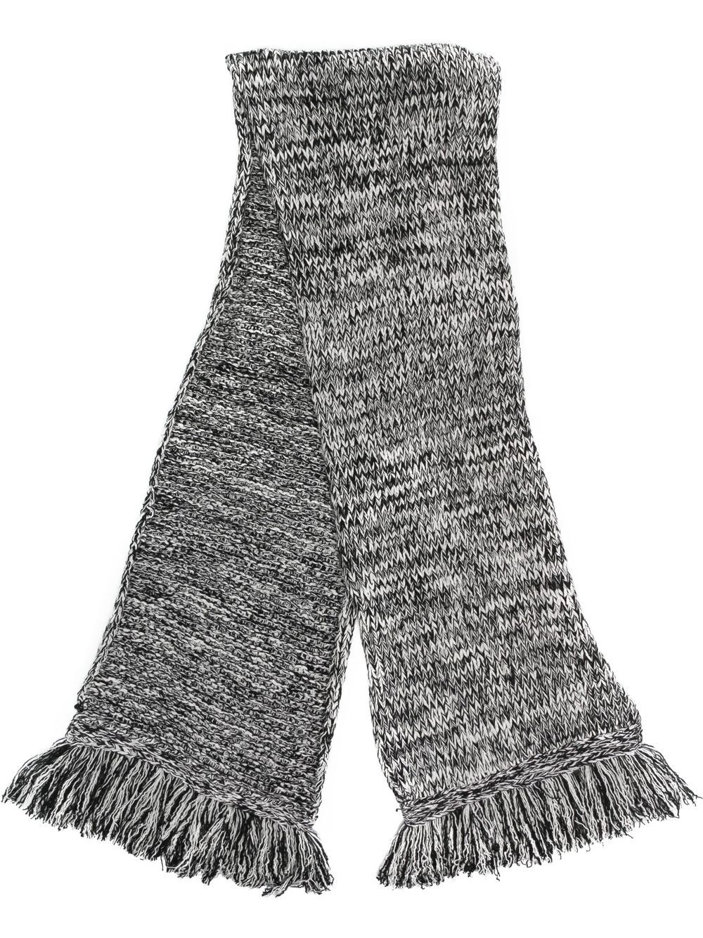 ASPESI fringe-detail wool scarf - Black von ASPESI