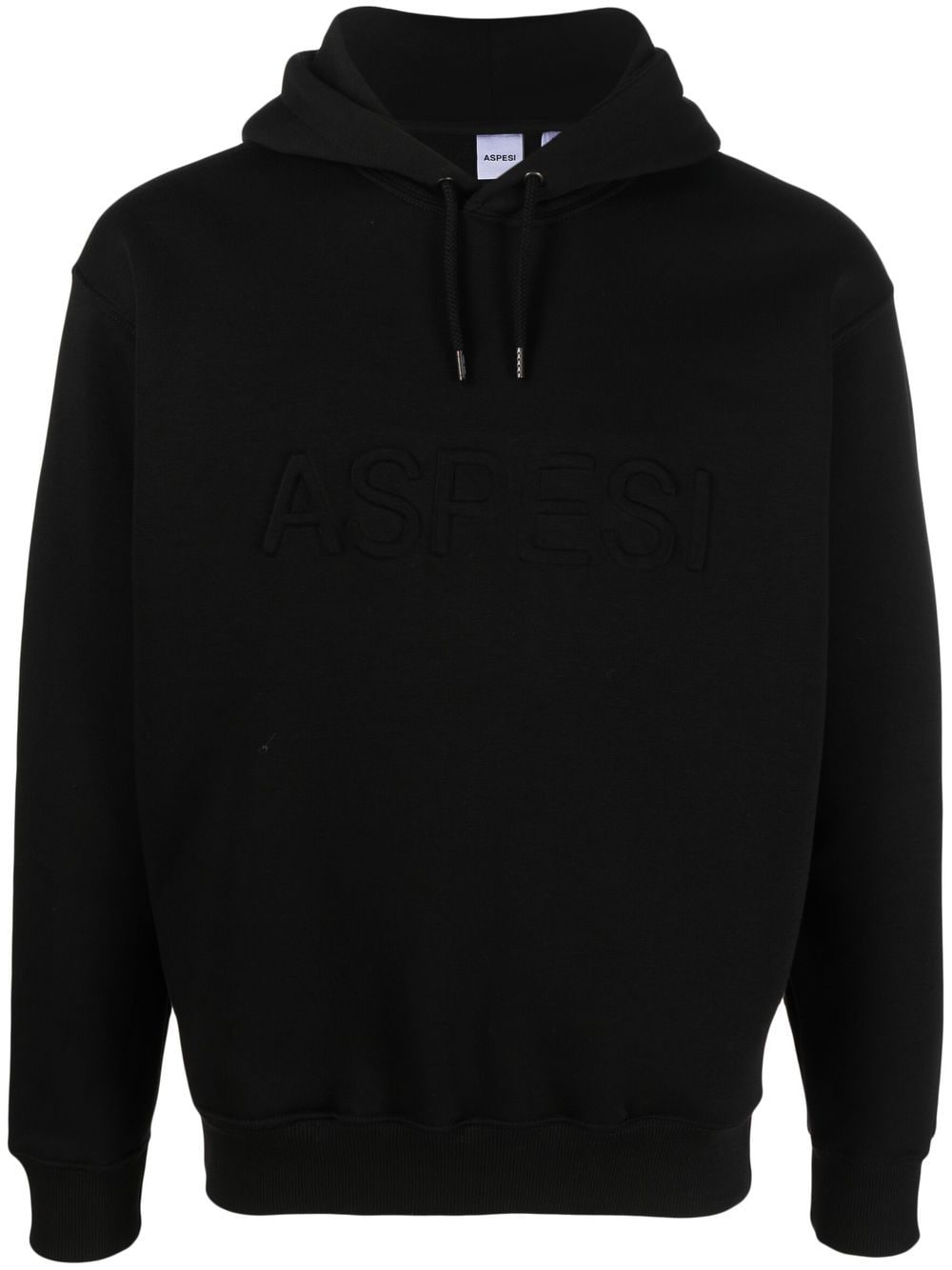 ASPESI logo-embossed drawstring hoodie - Black von ASPESI