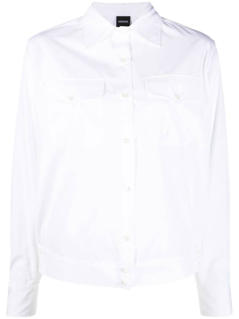 ASPESI long-sleeved cotton shirt - White von ASPESI