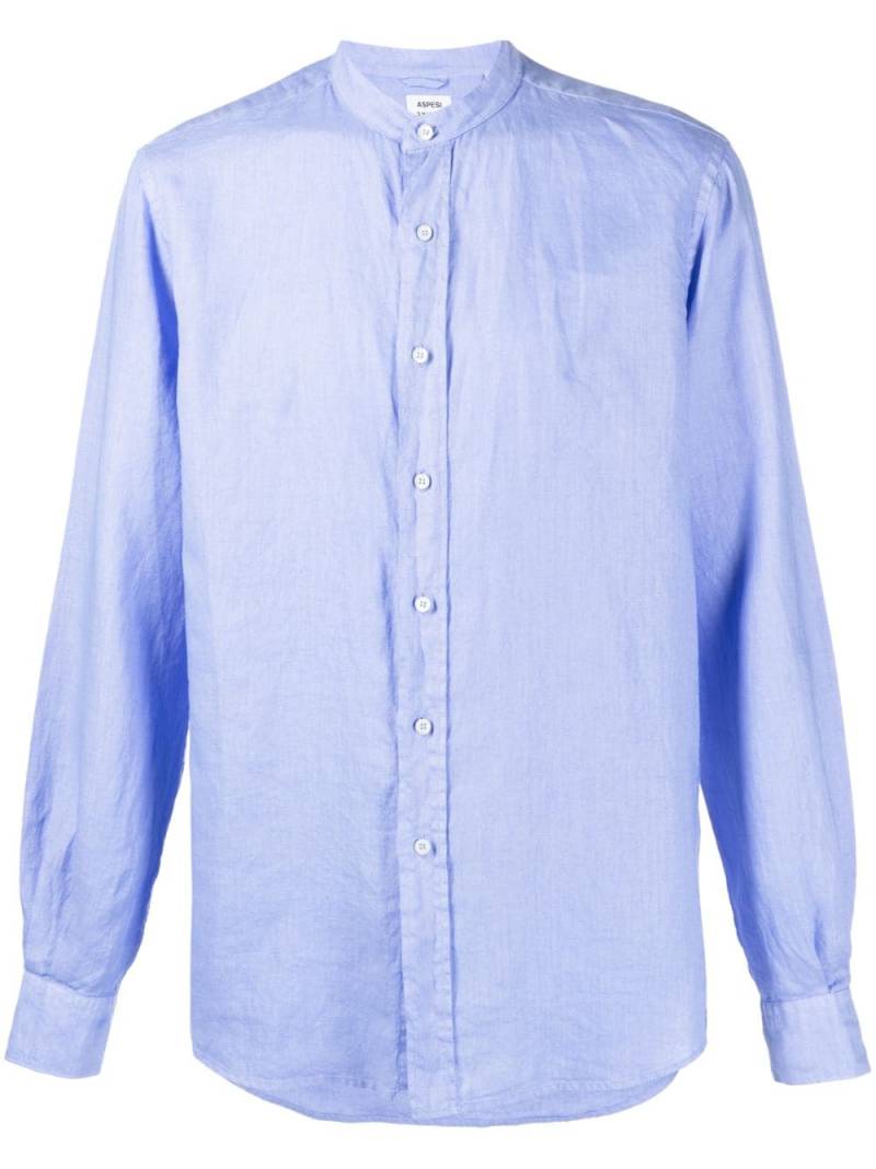 ASPESI long-sleeved linen shirt - Blue von ASPESI