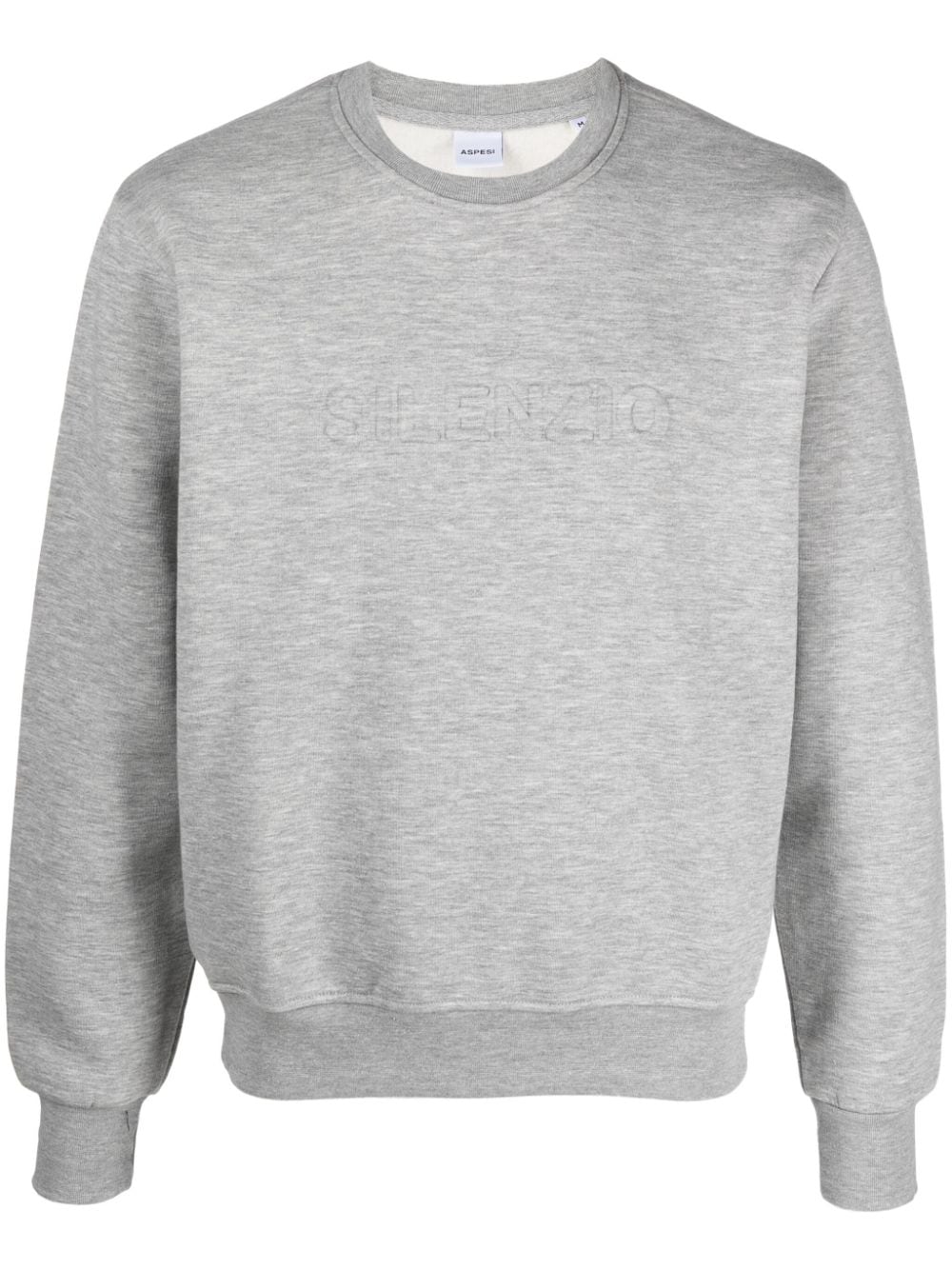 ASPESI mélange-effect crew-neck sweatshirt - Grey