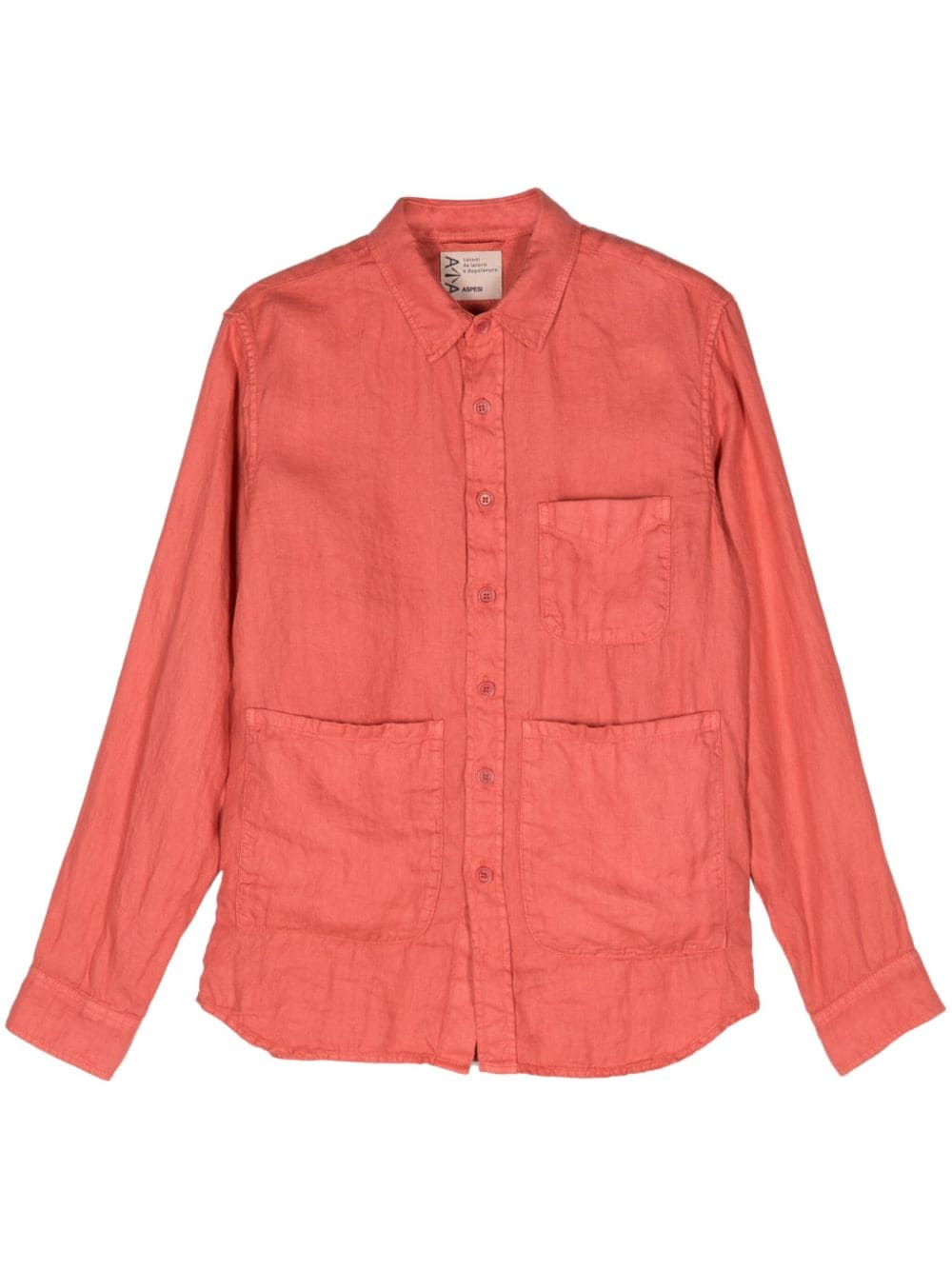 ASPESI patch-pockets hemp shirt - Orange von ASPESI