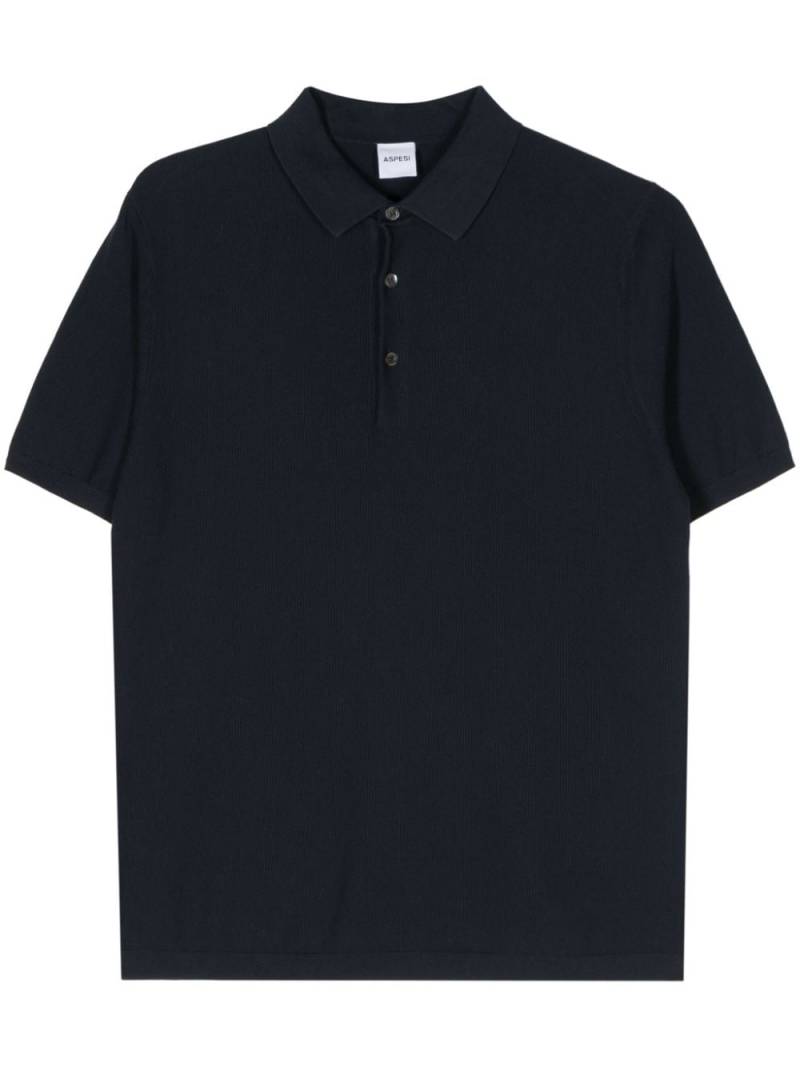 ASPESI piqué polo shirt - Blue von ASPESI