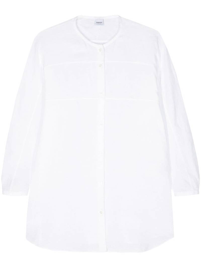 ASPESI round-neck linen shirt - White von ASPESI