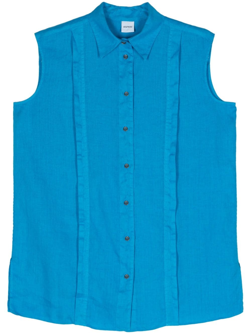 ASPESI sleeveless linen shirt - Blue von ASPESI