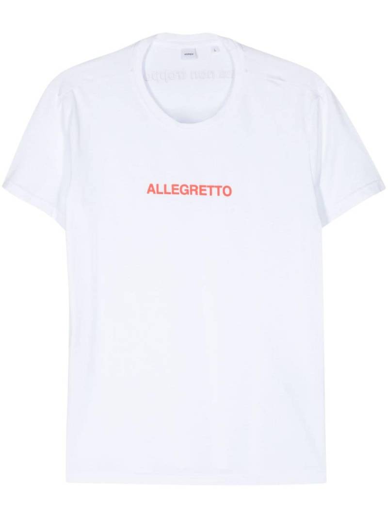 ASPESI slogan-print T-shirt - White von ASPESI