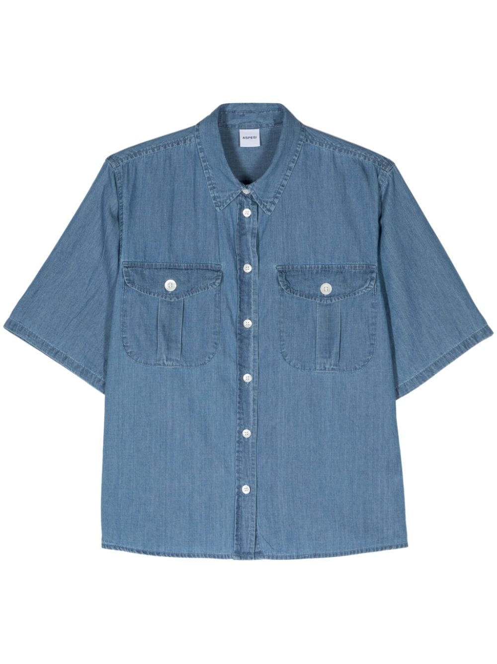 ASPESI spread-collar chambray shirt - Blue von ASPESI