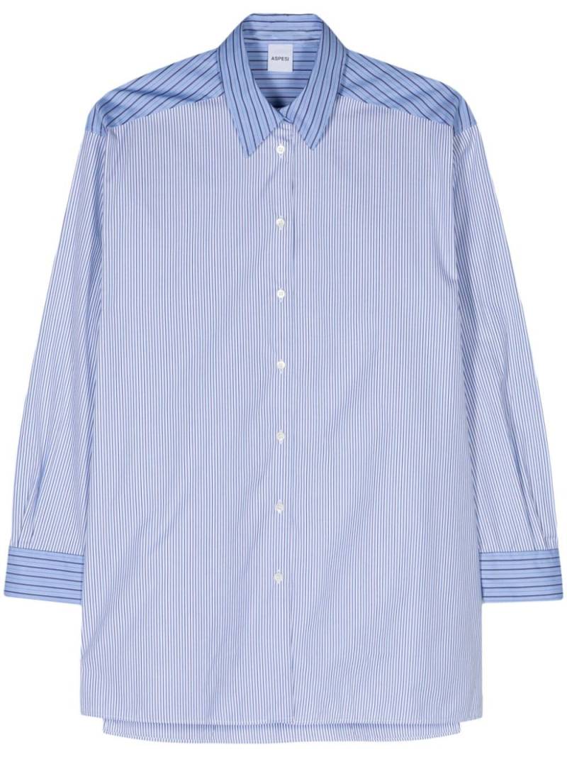 ASPESI striped cotton shirt - Blue von ASPESI