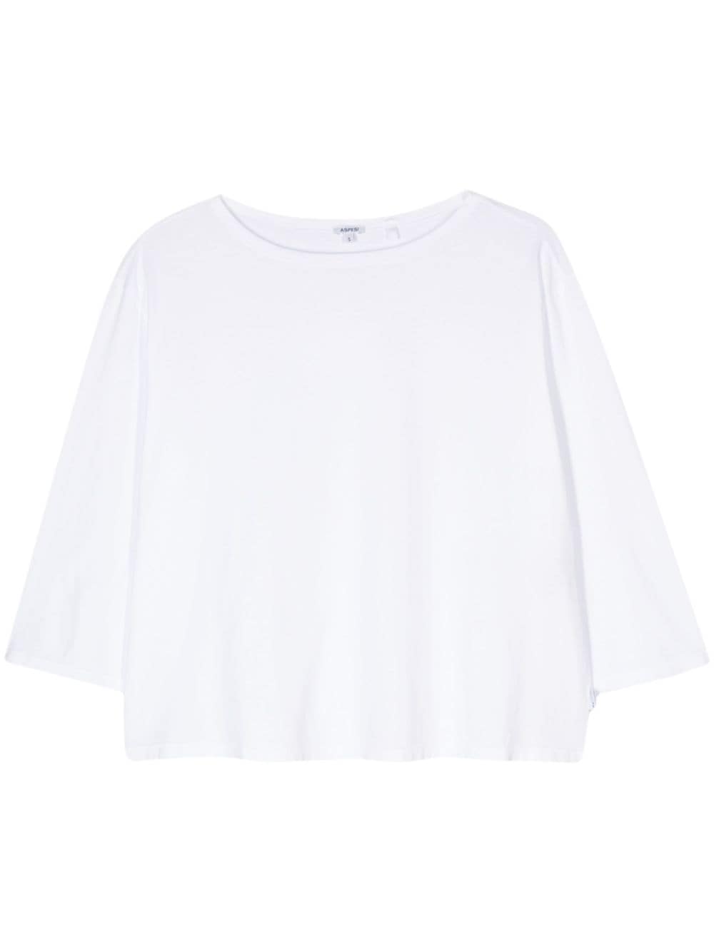 ASPESI three quarter-sleeve cotton T-shirt - White von ASPESI