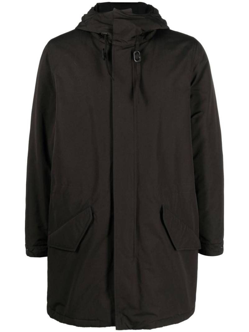 ASPESI zip-up hooded coat - Black von ASPESI