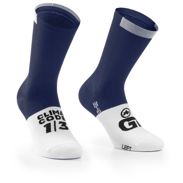 ASSOS - GT Socks C2 - Velosocken Gr 0 - 35-38 blau/weiß von ASSOS