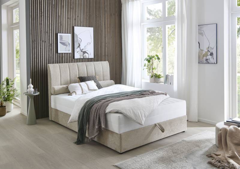 ATLANTIC home collection Boxbett »ALISIA«, mit Taschenfederkern, Bettkasten und Kissenrolle im Originalbezug von ATLANTIC home collection