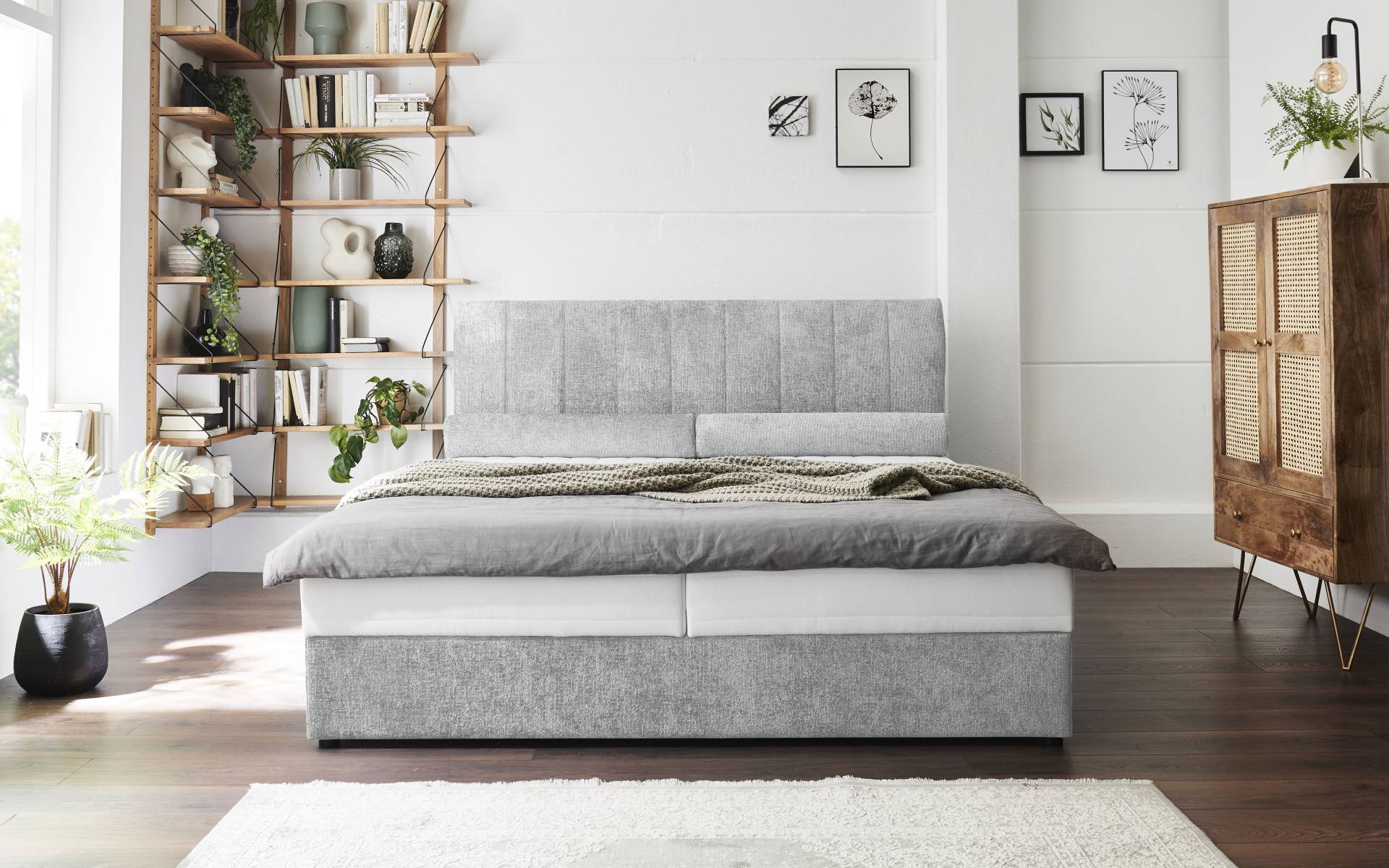 ATLANTIC home collection Boxbett »ALISIA«, mit Taschenfederkern, Bettkasten und Kissenrolle im Originalbezug von ATLANTIC home collection