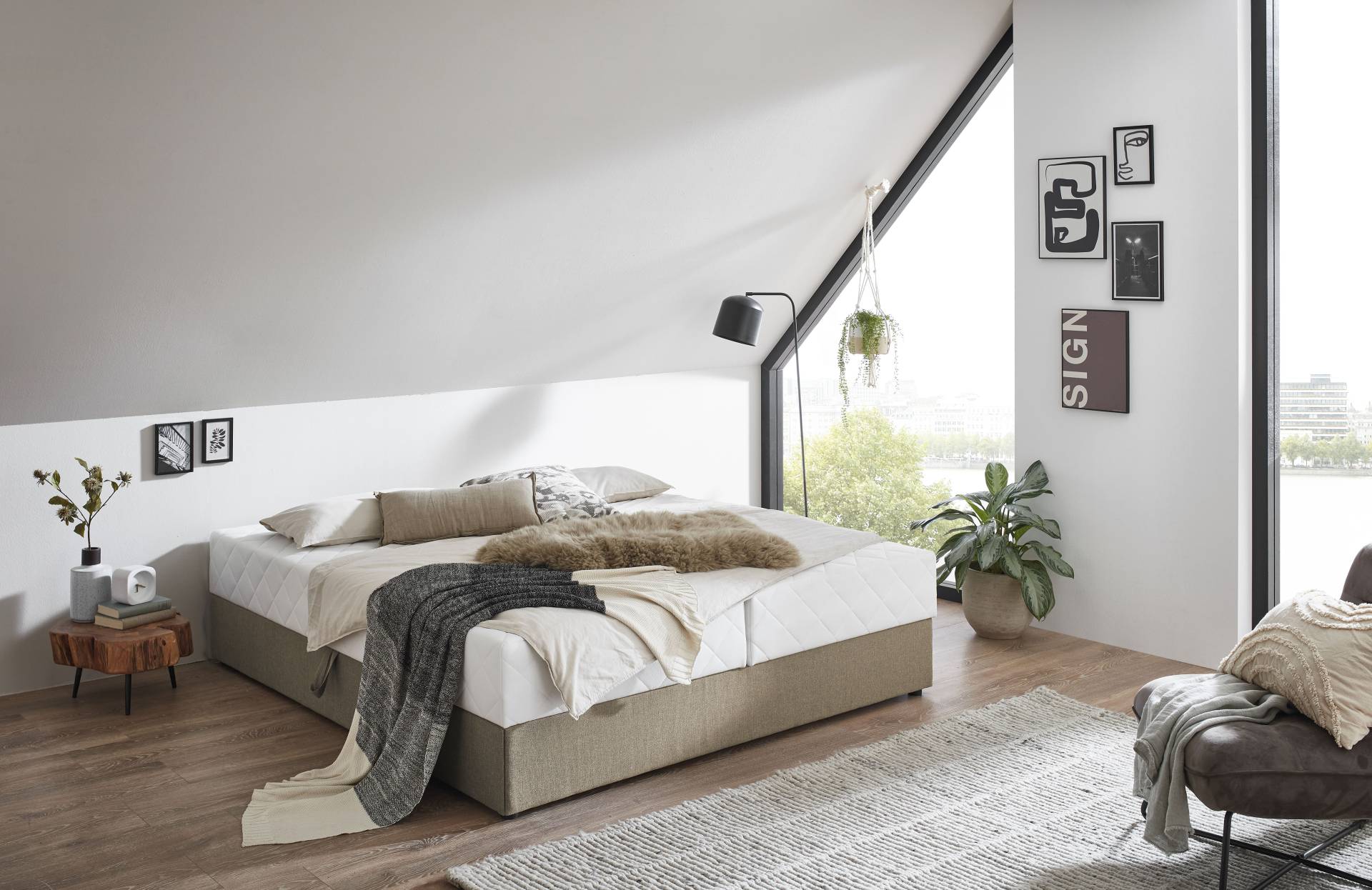 ATLANTIC home collection Boxbett »BELINA«, mit Taschenfederkernmatratze und geräumigem Bettkasten von ATLANTIC home collection