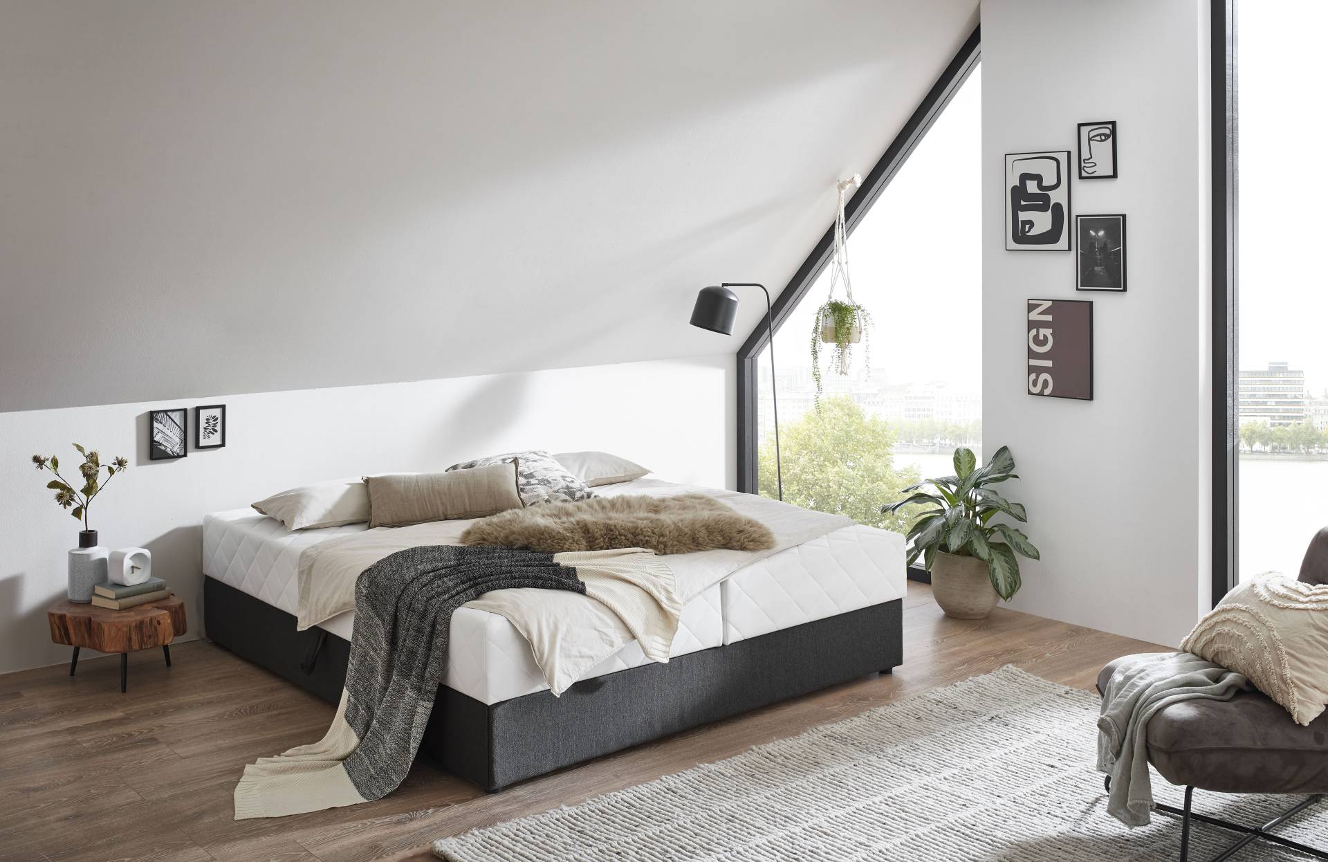 ATLANTIC home collection Boxbett »BELINA«, mit Taschenfederkernmatratze und geräumigem Bettkasten von ATLANTIC home collection