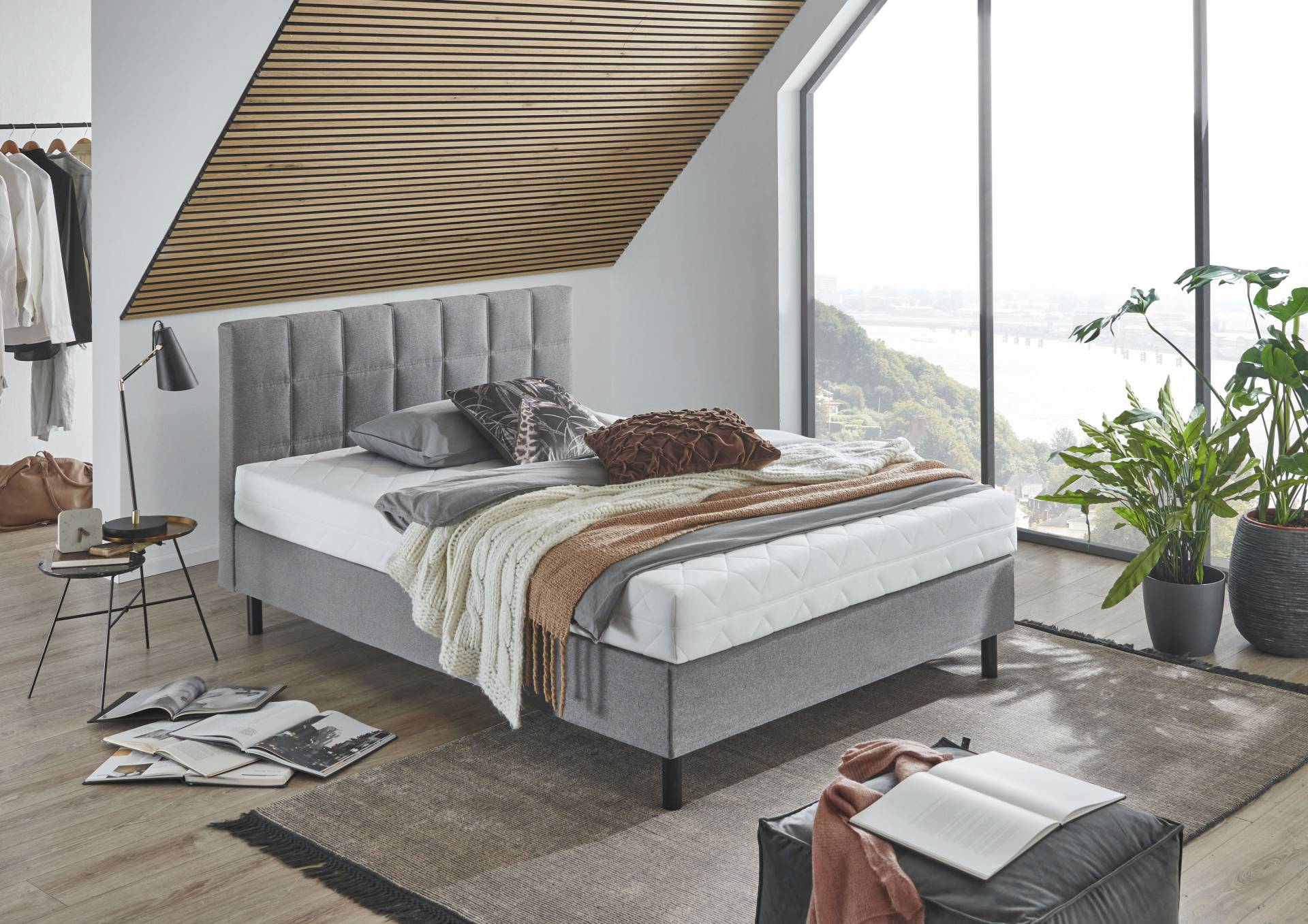 ATLANTIC home collection Boxbett Nikola, Massivholzfüsse, mit und ohne Matratze lieferbar von ATLANTIC home collection