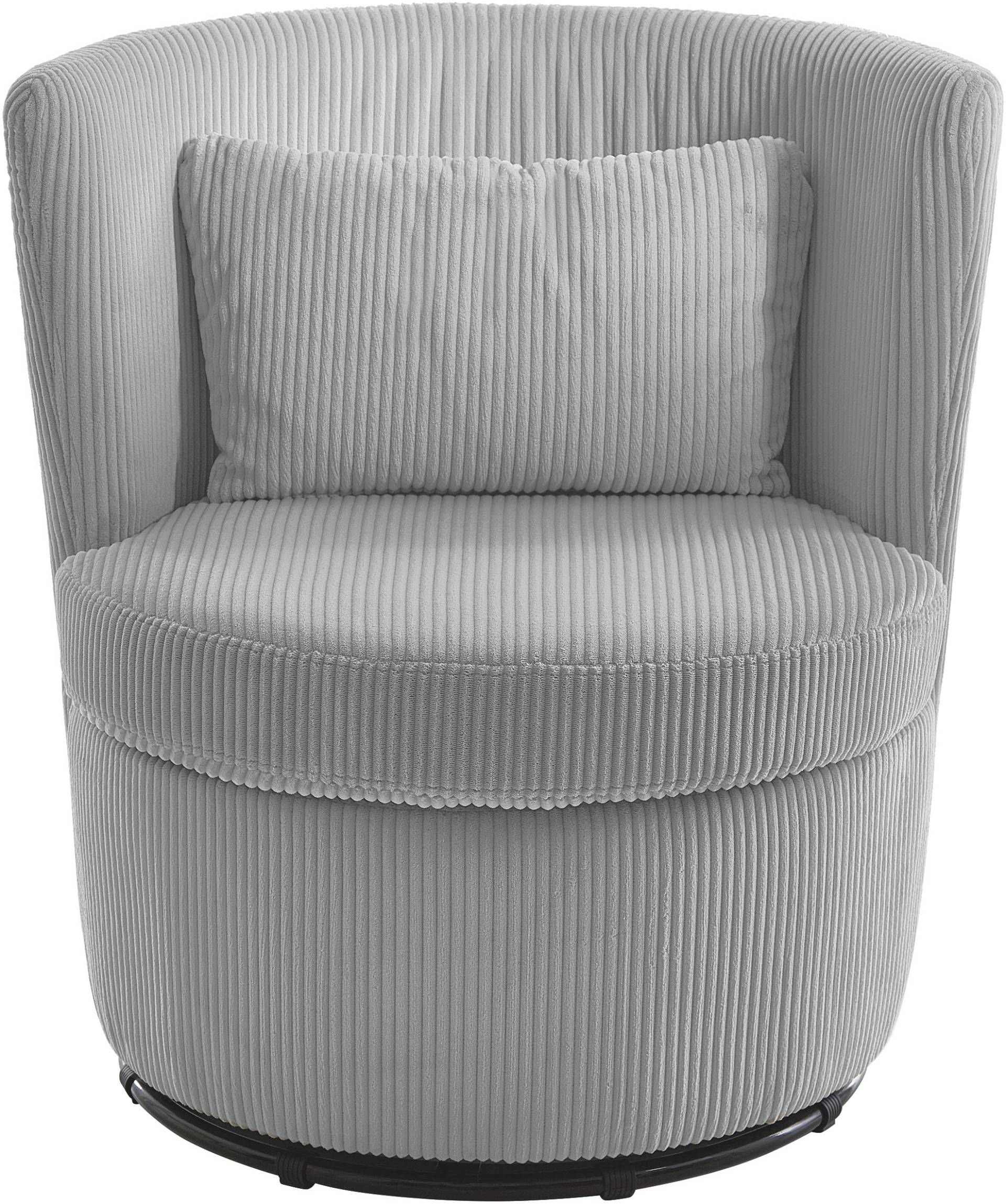 ATLANTIC home collection Drehsessel »Keno«, 360-Grad drehbarer Cordsessel, inkl. einem Zierkissen im Originalbezug von ATLANTIC home collection