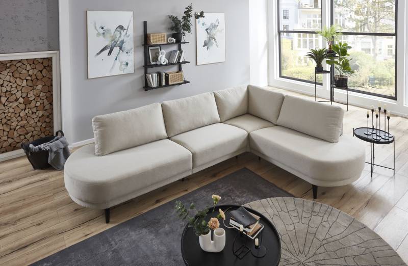 ATLANTIC home collection Ecksofa »Ronny L-Form«, mit Wellenunterfederung, rechts/links montierbar von ATLANTIC home collection