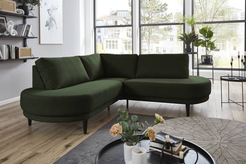 ATLANTIC home collection Ecksofa »Ronny L-Form«, wahlweise in beige, mit Wellenunterfederung von ATLANTIC home collection