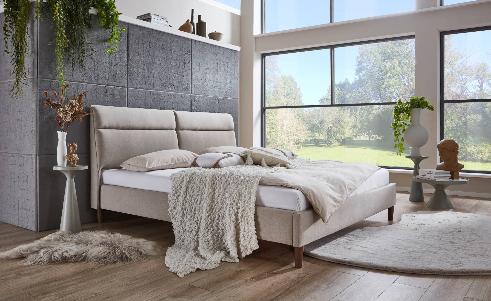 ATLANTIC home collection Polsterbett »Madita, 180x200cm, mit organischer Kopfteilform«, luxuriös gepolstertes Kopfteil, Bezugstoff mit Melange-Effekt ATLANTIC home collection Polsterbett »Madita, 180x200cm, mit organischer Kopfteilform«, luxuriös gepolstertes Kopfteil, Bezugstoff mit Melange-Effekt von ATLANTIC home collection