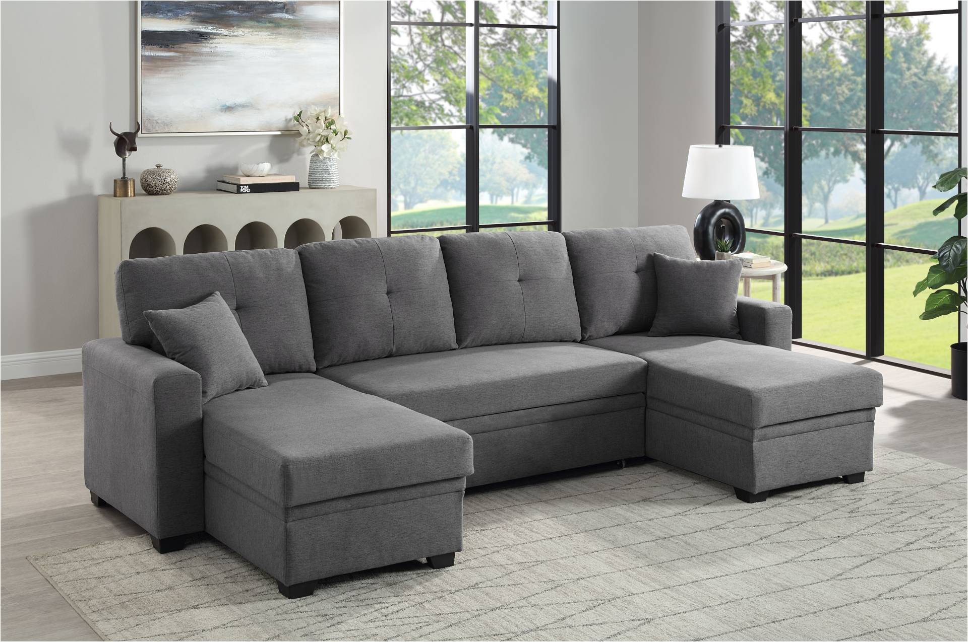 ATLANTIC home collection Wohnlandschaft »Gerrit U-Form«, Schlafsofa, mit 2 Bettkästen, Recamiere rechts oder links montierbar ATLANTIC home collection Wohnlandschaft »Gerrit U-Form«, Schlafsofa, mit 2 Bettkästen, Recamiere rechts oder links montierbar von ATLANTIC home collection