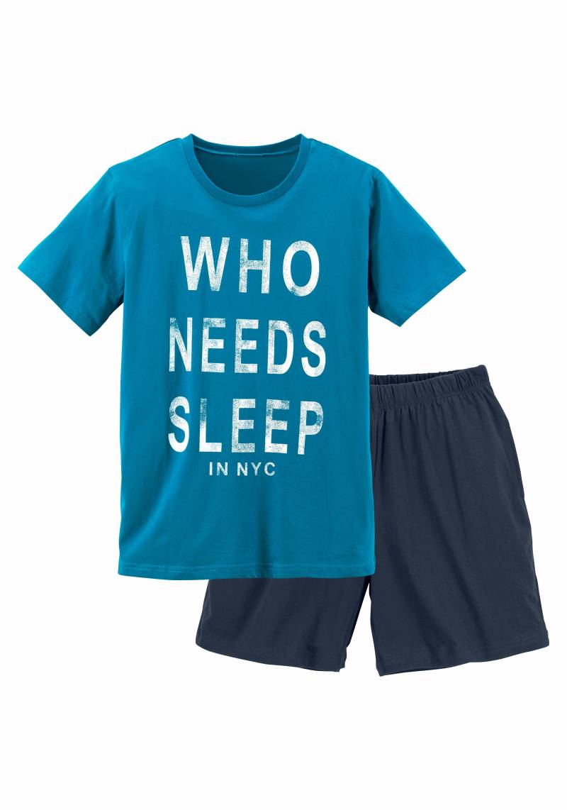 AUTHENTIC LE JOGGER Pyjama, (2 tlg., 1 Stück), Schlafanzug mit Spruch "Who needs sleep" von AUTHENTIC LE JOGGER