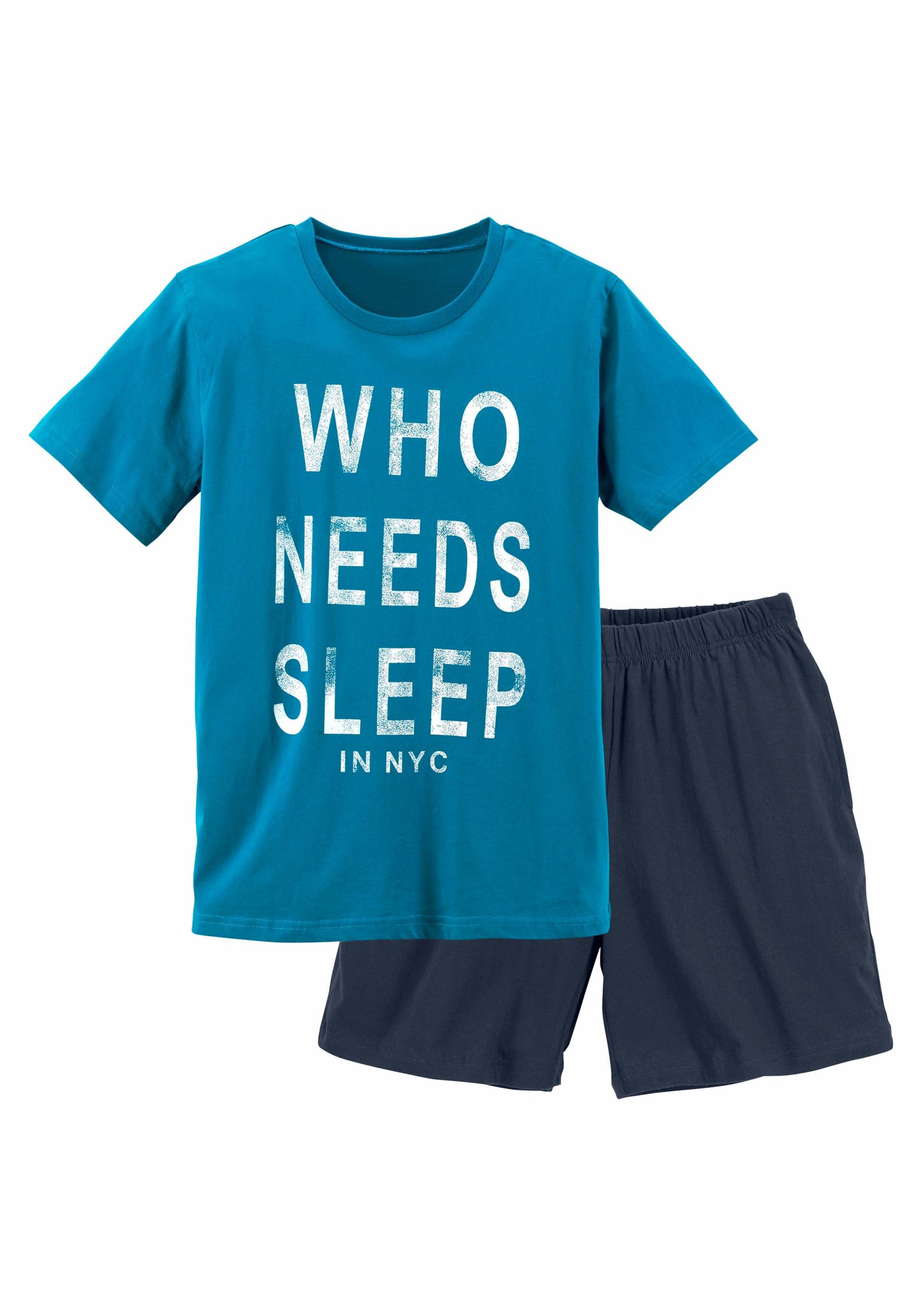 AUTHENTIC LE JOGGER Shorty, (2 tlg., 1 Stück), "Who needs sleep" von AUTHENTIC LE JOGGER