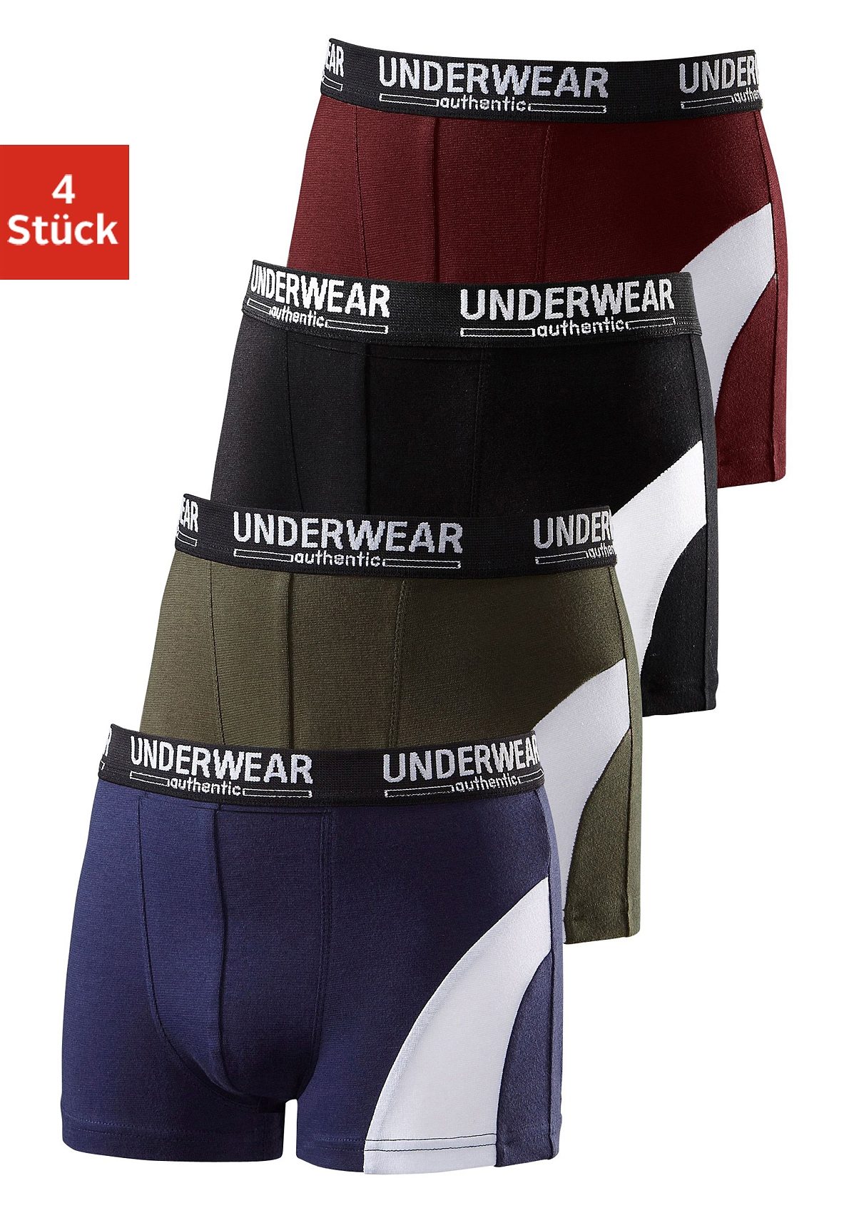 AUTHENTIC UNDERWEAR Boxer, (Packung, 4 St.) von AUTHENTIC UNDERWEAR