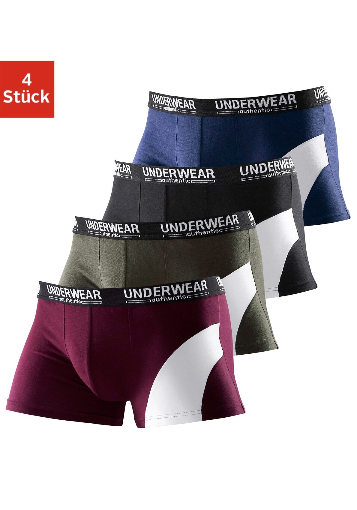 AUTHENTIC UNDERWEAR Boxer, (Packung, 4 St.) von AUTHENTIC UNDERWEAR