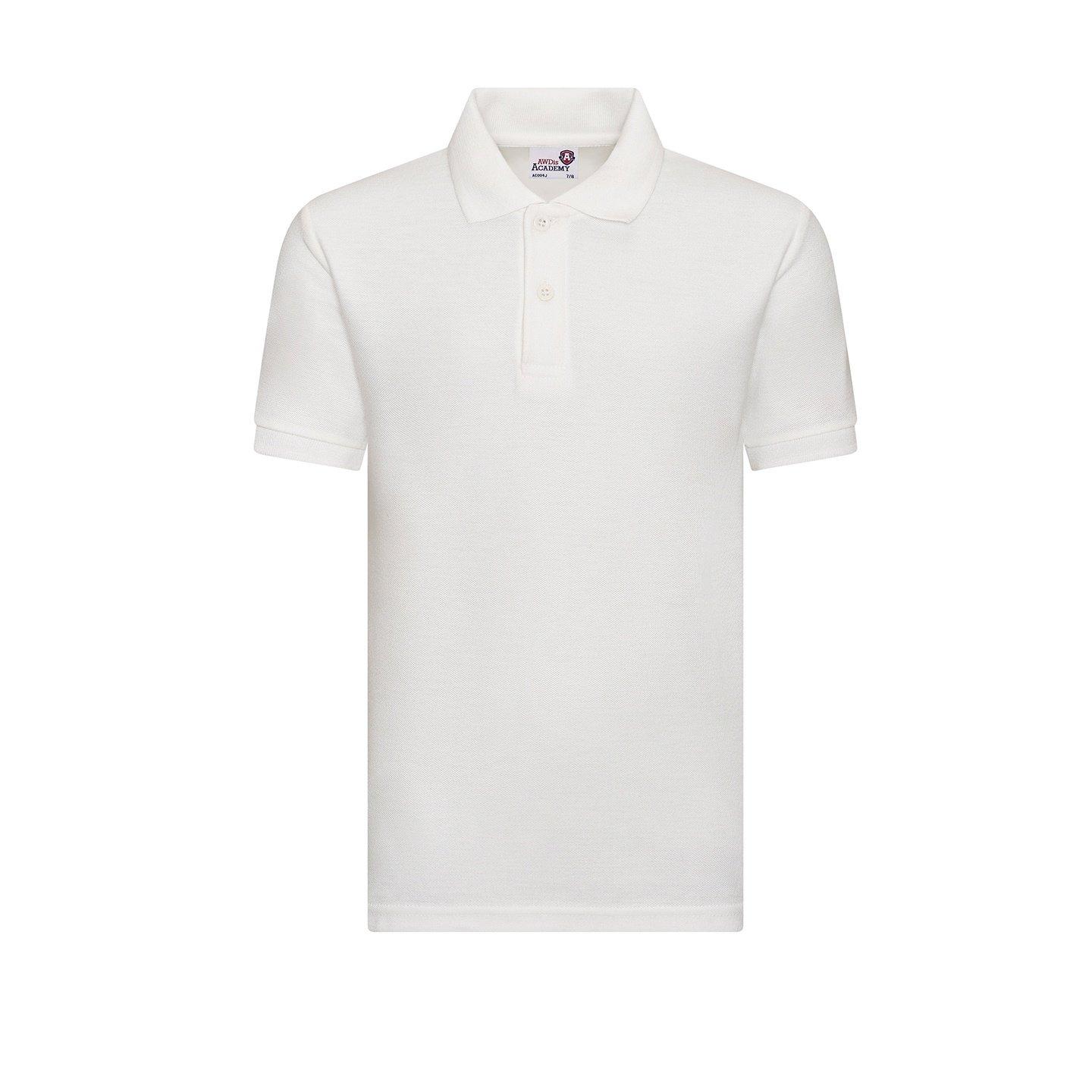 Academy Poloshirt Mädchen Weiss 116 von AWDis