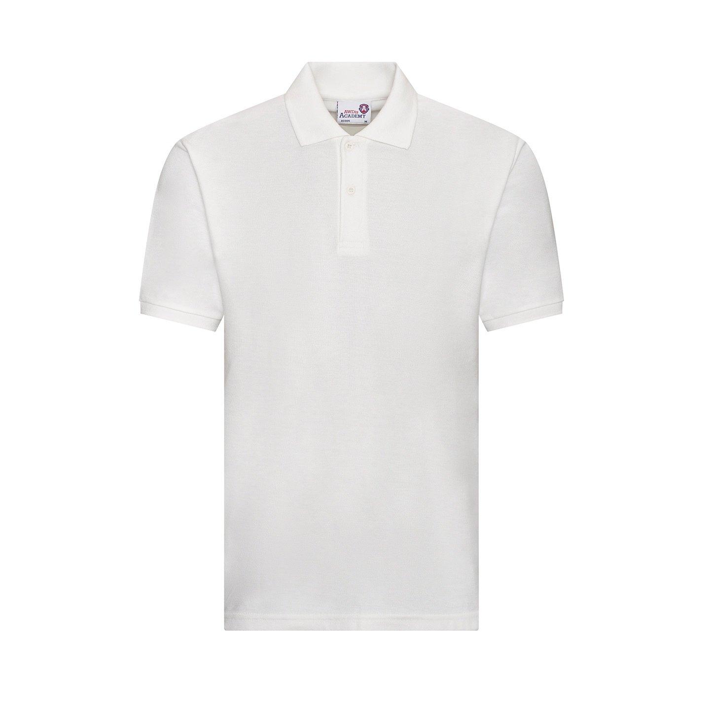 Academy Poloshirt Mädchen Weiss L von AWDis