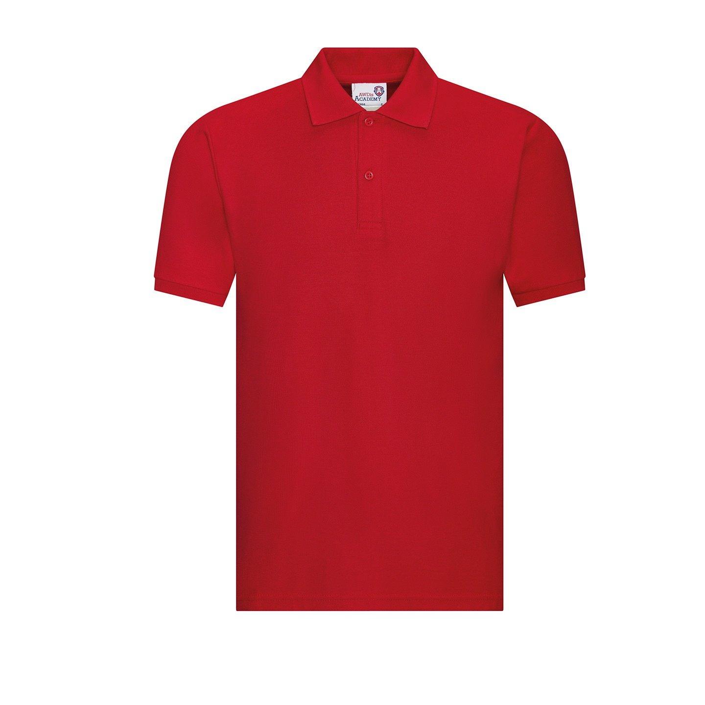 Academy Poloshirt Mädchen Rot Bunt M von AWDis