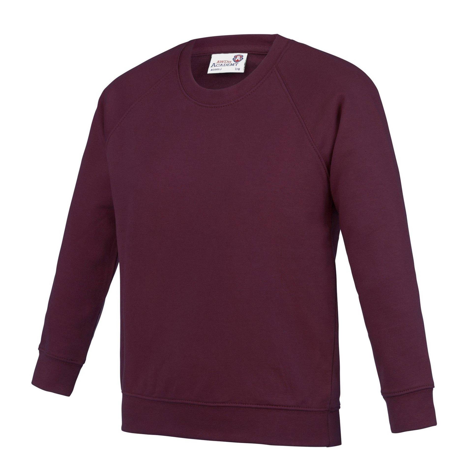 Academy Raglan Pullover Jungen Violett Bunt 128 von AWDis