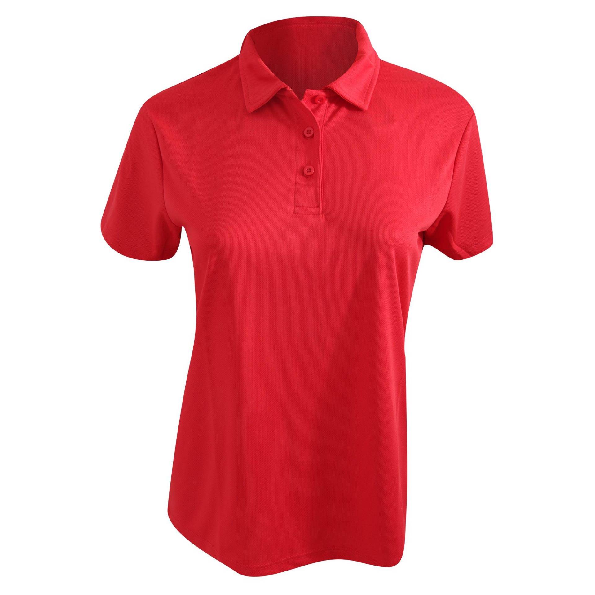 Cool Girlie Polo Shirt Damen Rot Bunt L von AWDis