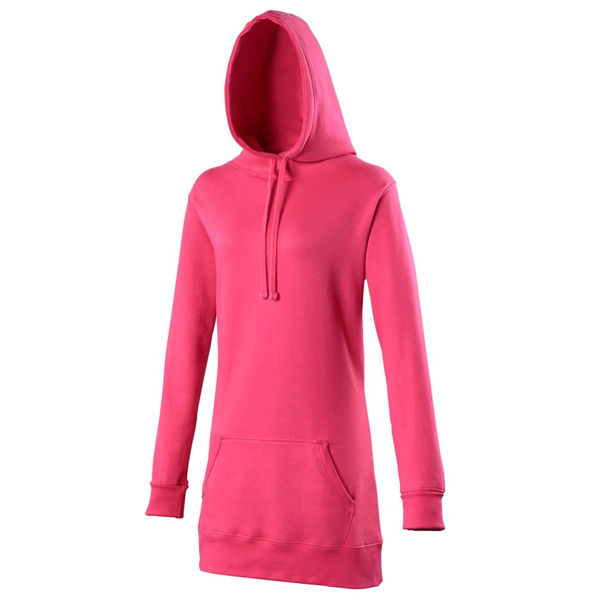 Girlie Longline Pullover Damen Pink XS von AWDis