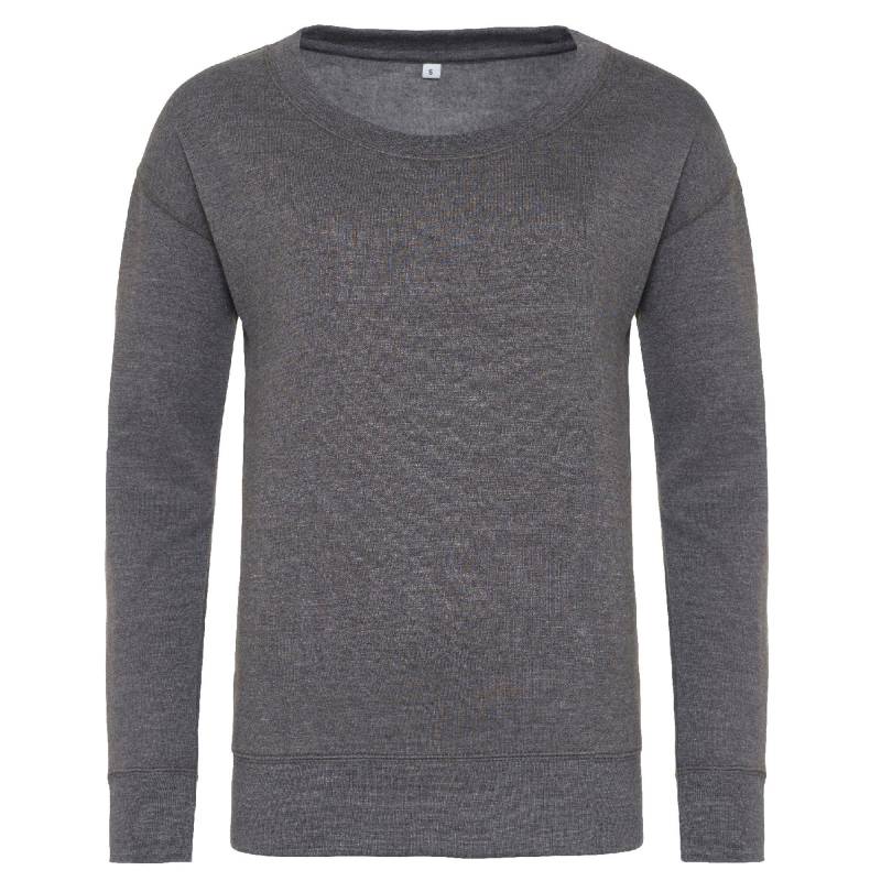 Girlie Pullover Damen Charcoal Black S von AWDis