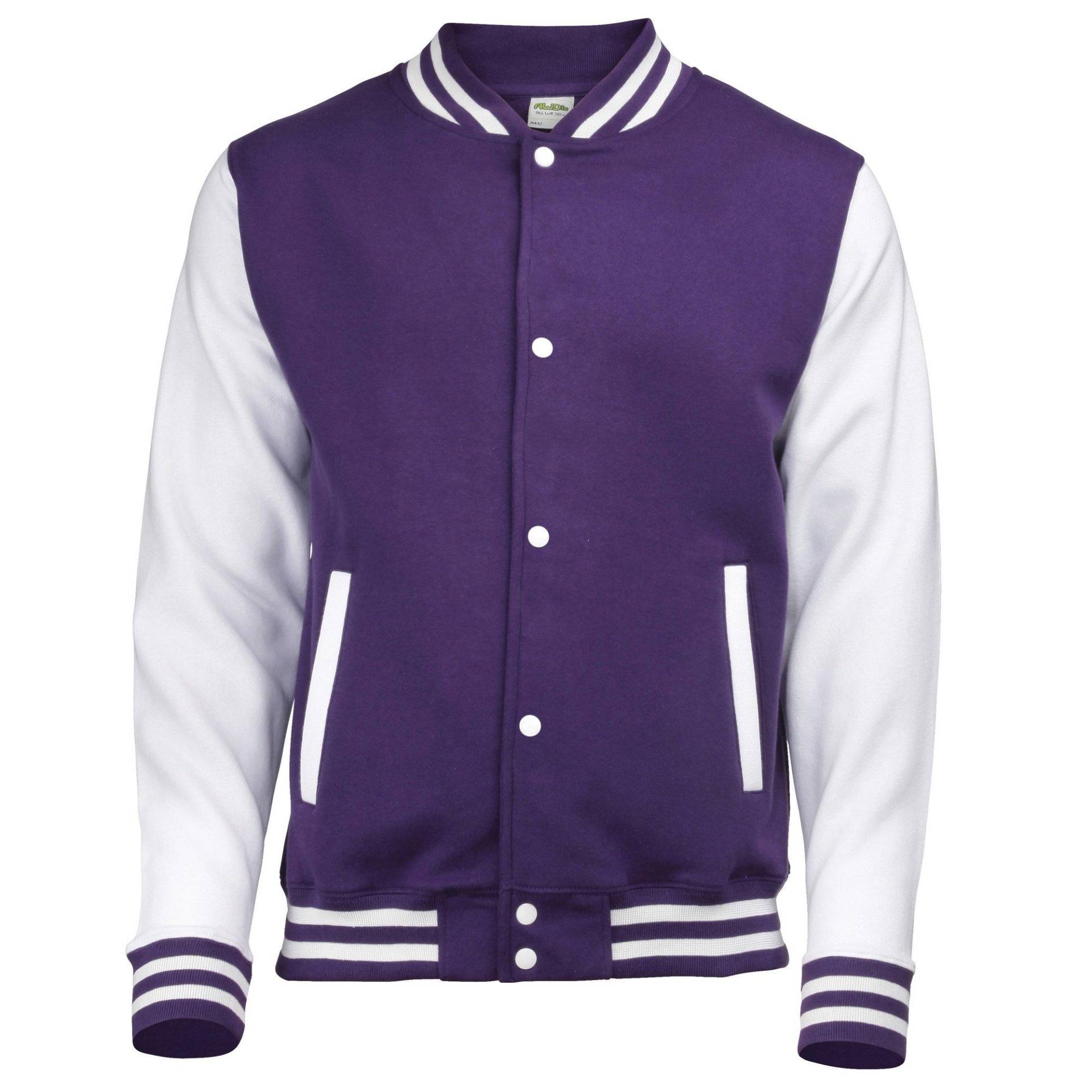 Jacke Varsity Unisex Lila 12A von AWDis