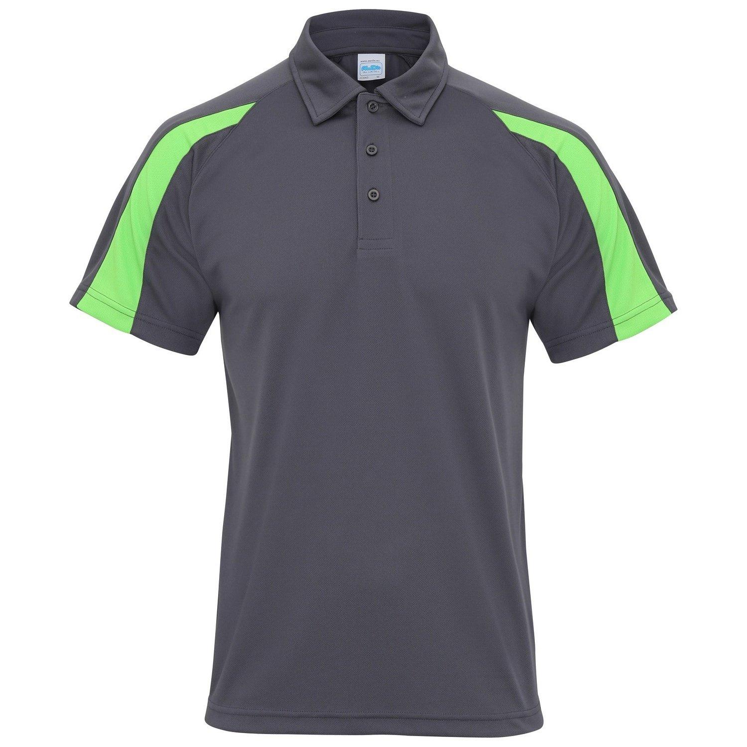 Just Cool Kurzarm Polo Shirt Mit Kontrast Panel Herren Limone M von AWDis