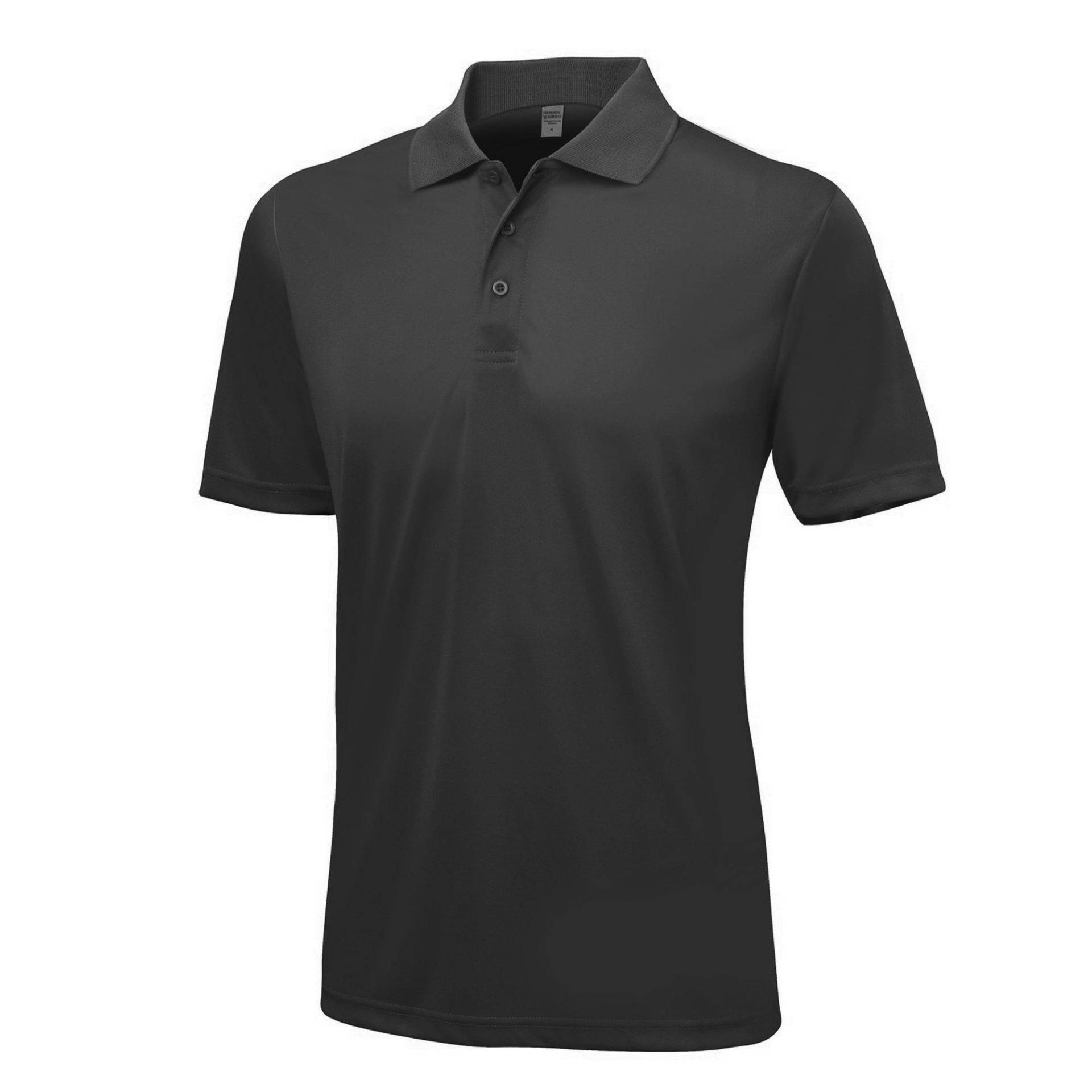 Just Cool Kurzarm Poloshirt Herren Charcoal Black XL von AWDis