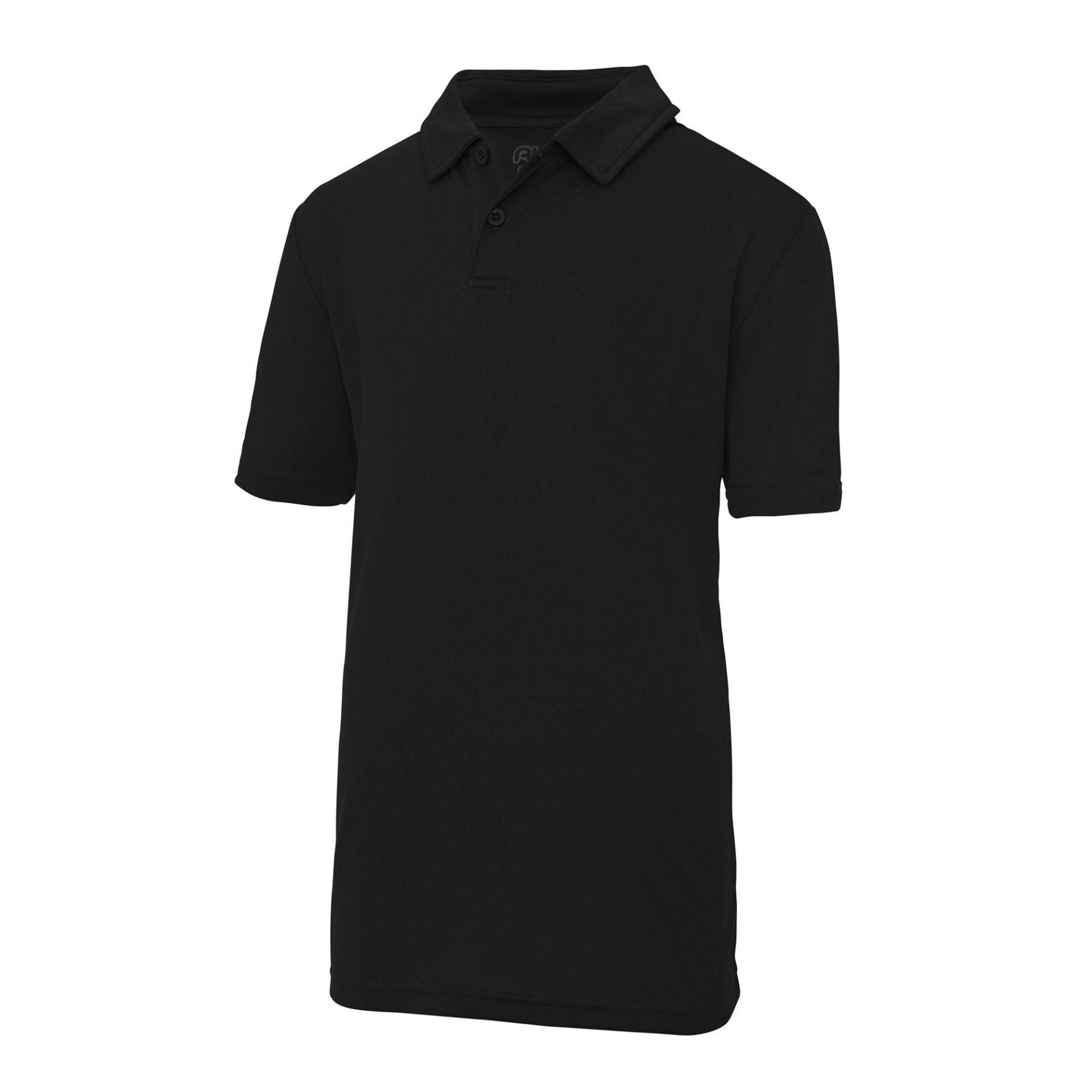 Just Cool Sport Polo Shirt Mädchen Schwarz 128 von AWDis