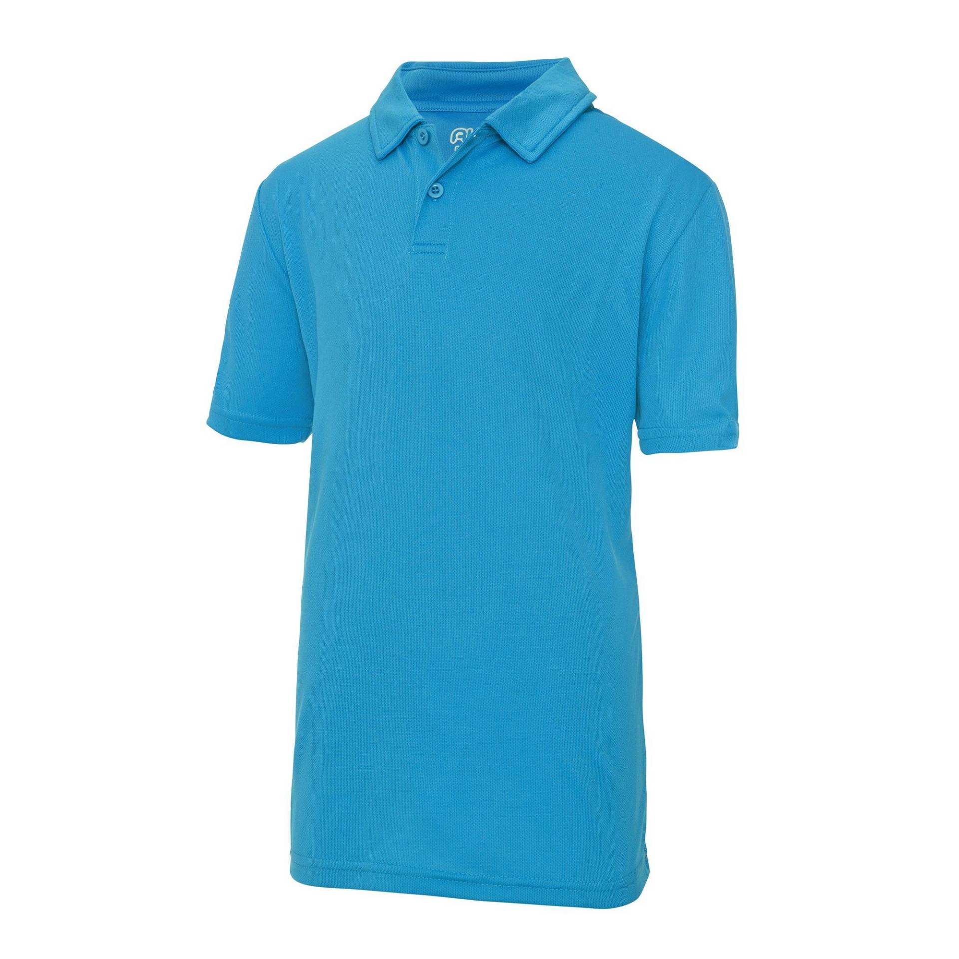 Just Cool Sport Polo Shirt Mädchen Saphirblau 128 von AWDis