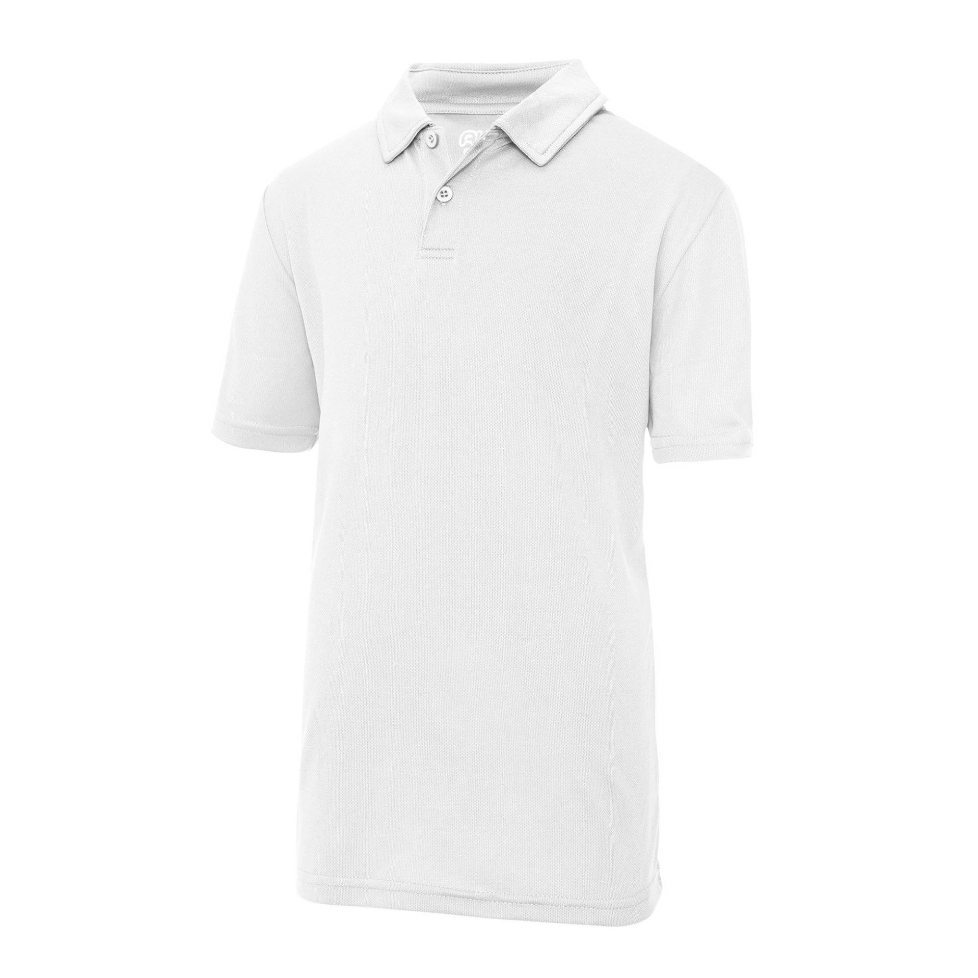 Just Cool Sport Polo Shirt Mädchen Weiss 146 von AWDis