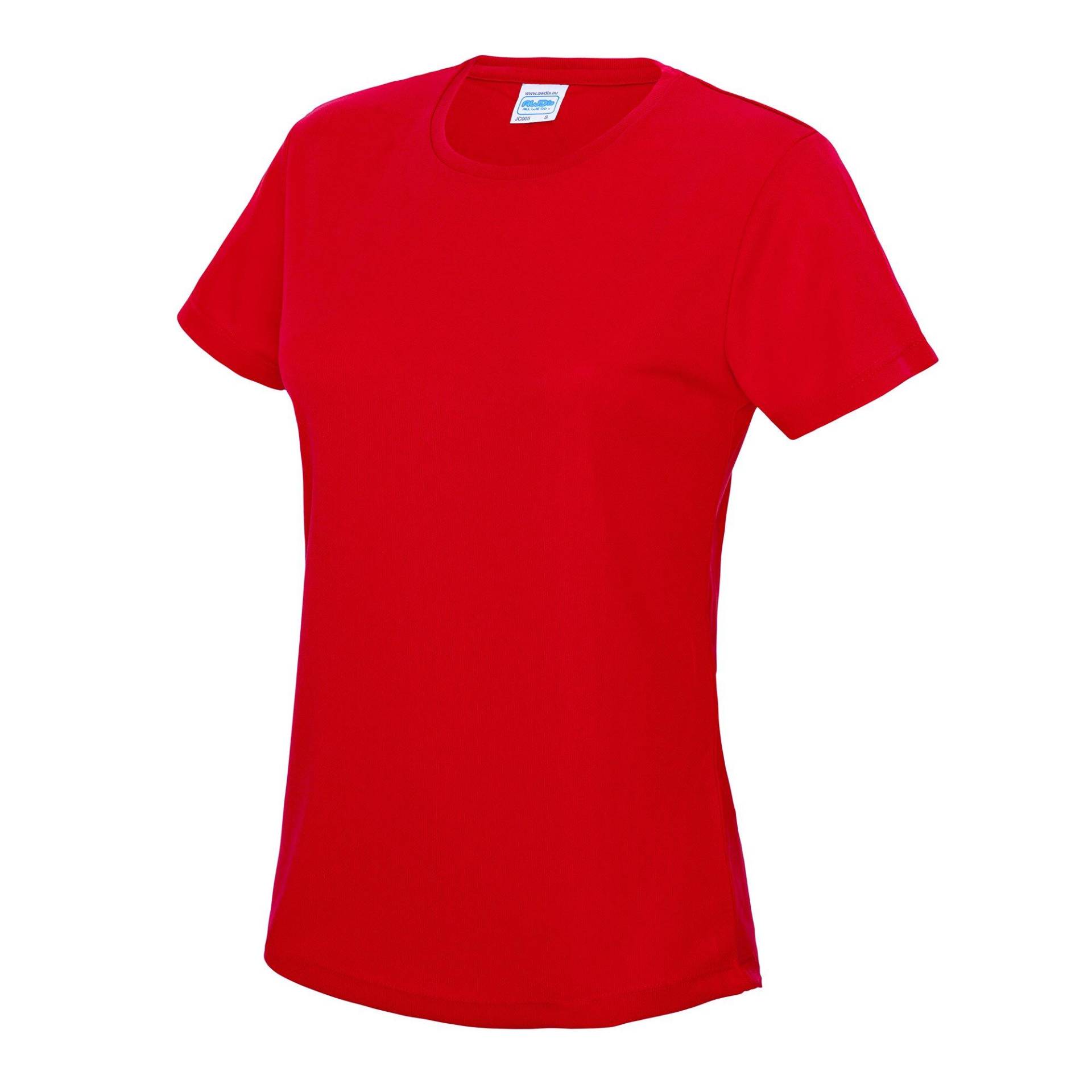 Just Cool Sport Tshirt Unifarben Damen Rot Bunt M von AWDis