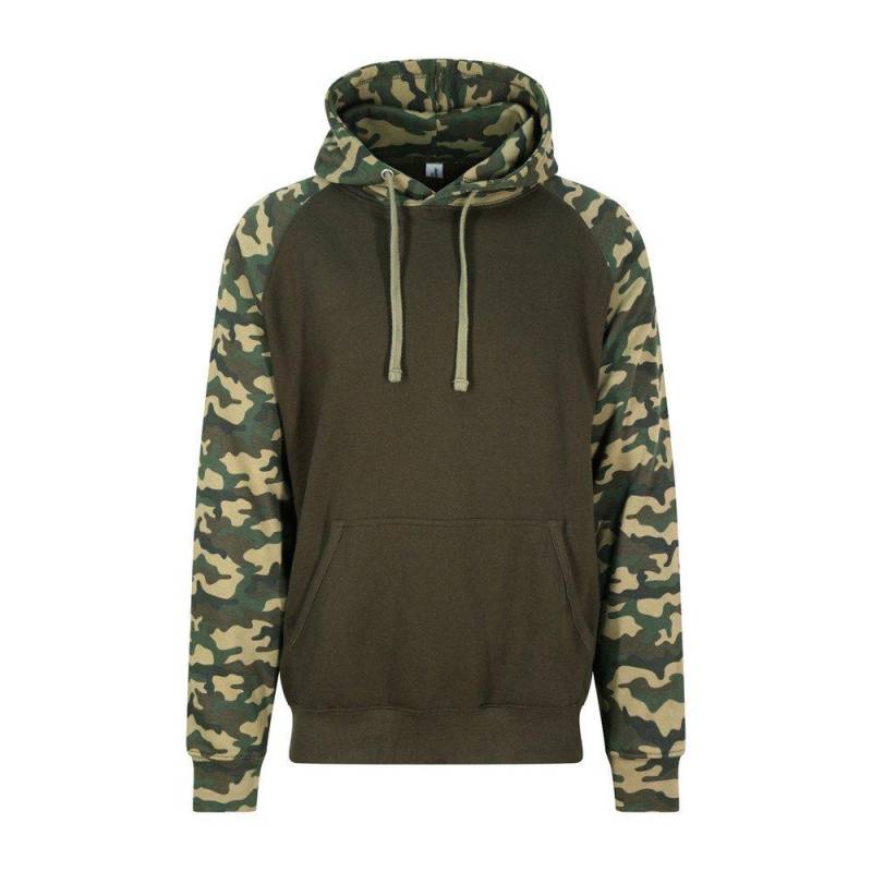 Just Hoods Kapuzensweatshirt, Zweifarbig Damen Grün S von AWDis