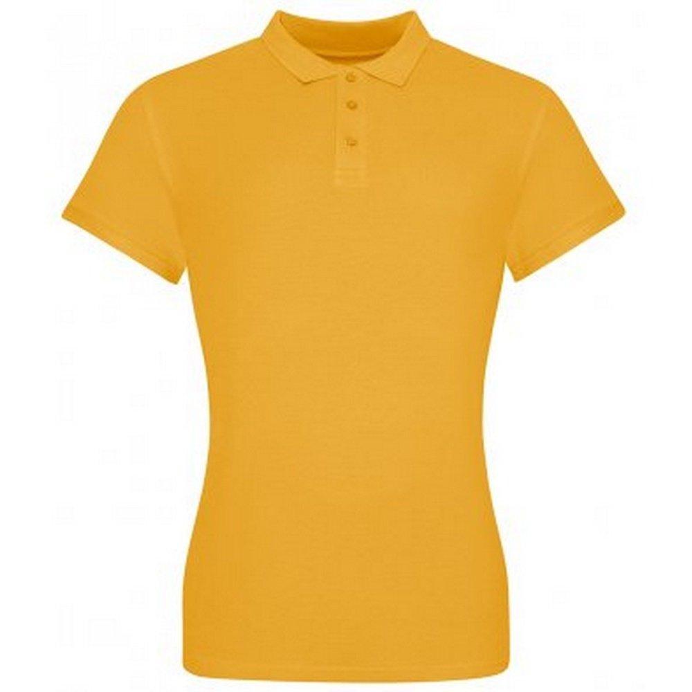 Pique Poloshirt Damen Senfgelb XL von AWDis