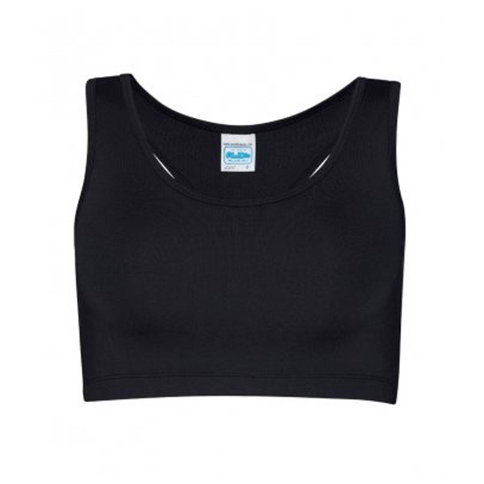 Sport Crop Top Damen Schwarz M von AWDis